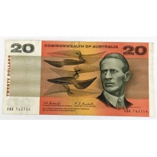 AUSTRALIA 1967 . TWENTY 20 DOLLARS BANKNOTE . COOMBS/RANDALL